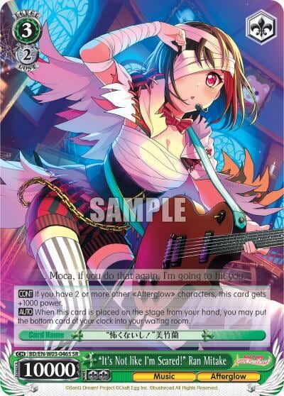 "It's Not like I'm Scared!" Ran Mitake (SR), BanG Dream! Girls Band Party! MULTI LIVE BD/EN-W03-046S SR