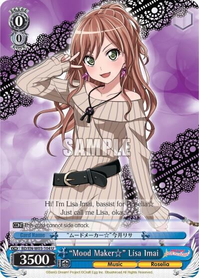 "Mood Maker" Lisa Imai, BanG Dream! Girls Band Party! MULTI LIVE BD/EN-W03-104 U
