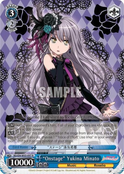 "Onstage" Yukina Minato, BanG Dream! Girls Band Party! MULTI LIVE BD/EN-W03-097 R