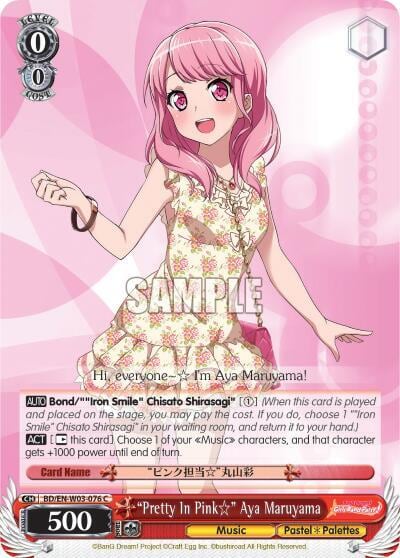 "Pretty In Pink" Aya Maruyama, BanG Dream! Girls Band Party! MULTI LIVE BD/EN-W03-076 C