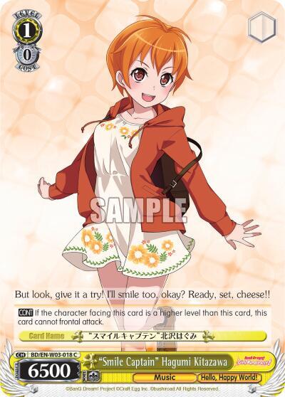 "Smile Captain" Hagumi Kitazawa, BanG Dream! Girls Band Party! MULTI LIVE BD/EN-W03-018 C