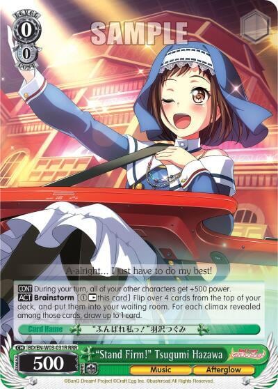 "Stand Firm!" Tsugumi Hazawa (RRR), BanG Dream! Girls Band Party! MULTI LIVE BD/EN-W03-031R RRR