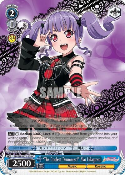 "The Coolest Drummer!" Ako Udagawa, BanG Dream! Girls Band Party! MULTI LIVE BD/EN-W03-118 C