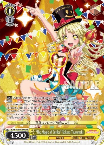 "The Magic of Smiles" Kokoro Tsurumaki (SPM), BanG Dream! Girls Band Party! MULTI LIVE BD/EN-W03-001SPM SPM