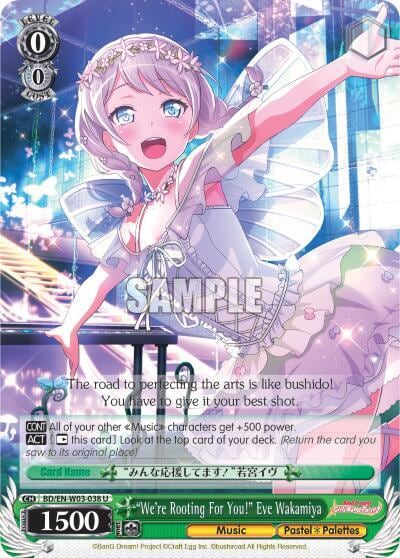 "We're Rooting For You!" Eve Wakamiya, BanG Dream! Girls Band Party! MULTI LIVE BD/EN-W03-038 U
