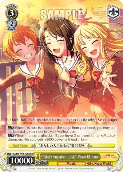 "What's Important to Me" Misaki Okusawa (RRR), BanG Dream! Girls Band Party! MULTI LIVE BD/EN-W03-008R RRR