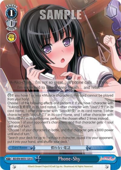 Phone-Shy, BanG Dream! Girls Band Party! MULTI LIVE BD/EN-W03-120 U