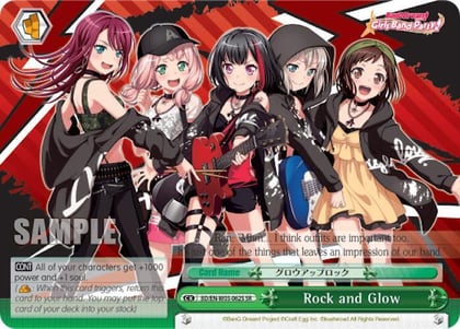 Rock and Glow (SR), BanG Dream! Girls Band Party! MULTI LIVE BD/EN-W03-062S SR