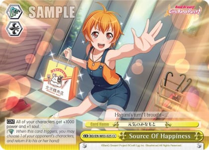Source of Happiness, BanG Dream! Girls Band Party! MULTI LIVE BD/EN-W03-025CC