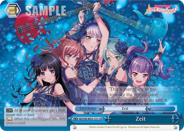 Zeit, BanG Dream! Girls Band Party! MULTI LIVE BD/EN-W03-121 CR