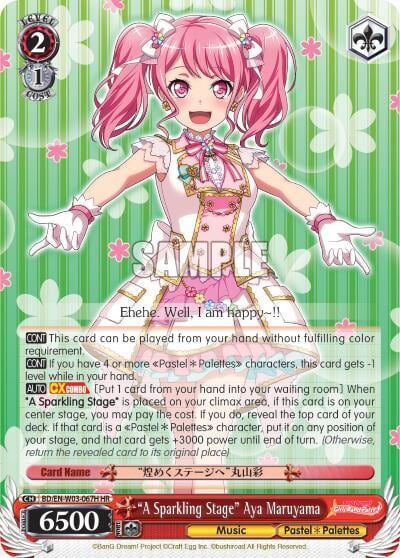 "A Sparkling Stage" Aya Maruyama (HR), BanG Dream! Girls Band Party! MULTI LIVE BD/EN-W03-067H HR