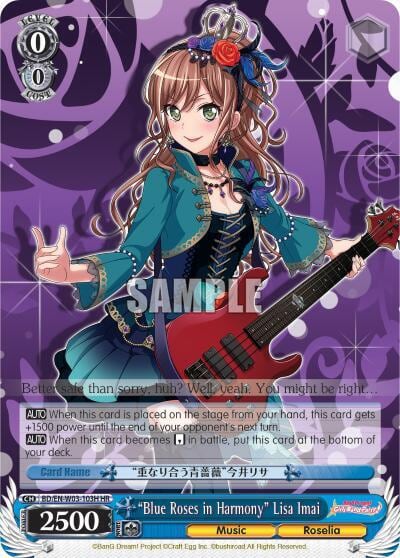 "Blue Roses in Harmony" Lisa Imai (HR), BanG Dream! Girls Band Party! MULTI LIVE BD/EN-W03-103H HR