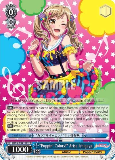"Poppin'Colors!" Arisa Ichigaya (HR), BanG Dream! Girls Band Party! MULTI LIVE BD/EN-W03-110H HR
