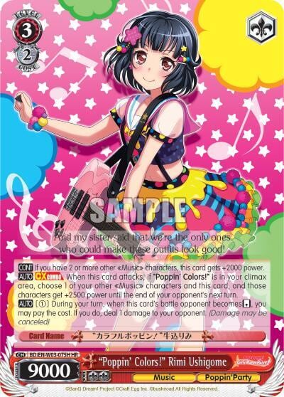 "Poppin'Colors!" Rimi Ushigome (HR), BanG Dream! Girls Band Party! MULTI LIVE BD/EN-W03-075H HR