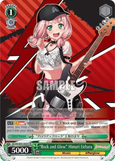 "Rock and Glow" Himari Uehara (HR), BanG Dream! Girls Band Party! MULTI LIVE BD/EN-W03-043H HR