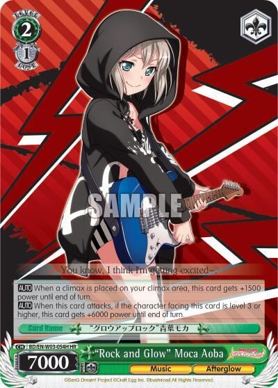 "Rock and Glow" Moca Aoba (HR), BanG Dream! Girls Band Party! MULTI LIVE BD/EN-W03-054H HR