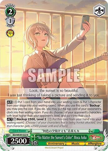 "No Matter the Sunset's Color" Moca Aoba, BanG Dream! 10th Anniversary! Premium Booster BD/WE49-E22