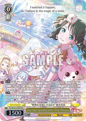 "Days Spent Spreading Smiles" Misaki Okusawa (BDR), BanG Dream! 10th Anniversary! Premium Booster BD/WE49-E02BDR