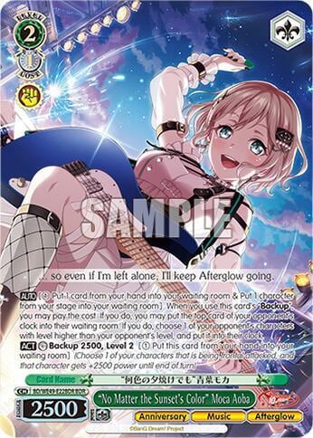 "No Matter the Sunset's Color" Moca Aoba (BDR), BanG Dream! 10th Anniversary! Premium Booster BD/WE49-E22BDR