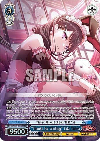 "Thanks for Waiting" Taki Shiina (BDR), BanG Dream! 10th Anniversary! Premium Booster BD/WE49-E56BDR