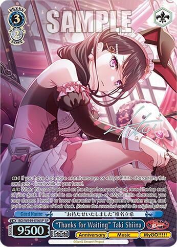 "Thanks for Waiting" Taki Shiina (SP), BanG Dream! 10th Anniversary! Premium Booster BD/WE49-E56SP