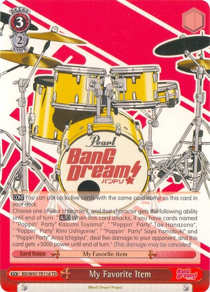 My Favorite Item (D), BanG Dream! BD/W47-TE11d TD