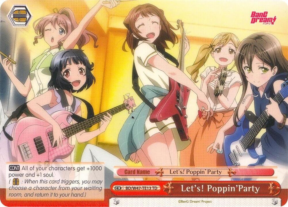 Let's! Poppin'Party, BanG Dream! BD/W47-TE13 TD