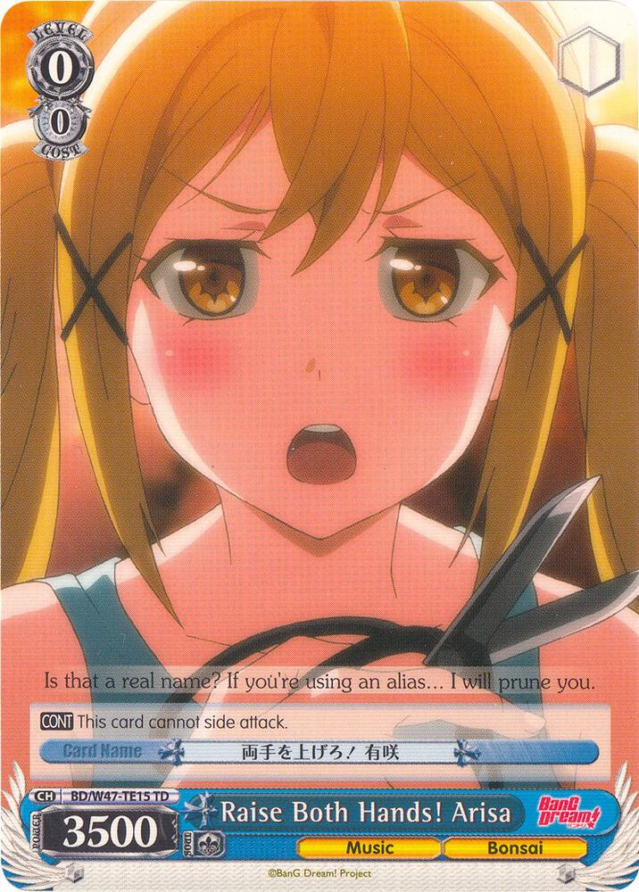 Raise Both Hands! Arisa, BanG Dream! BD/W47-TE15 TD