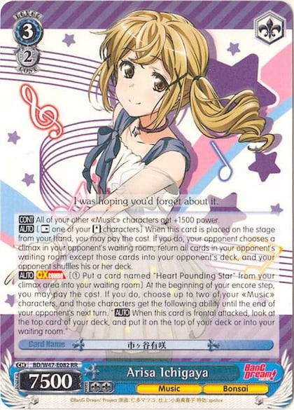 Arisa Ichigaya, BanG Dream! BD/W47-E082 RR