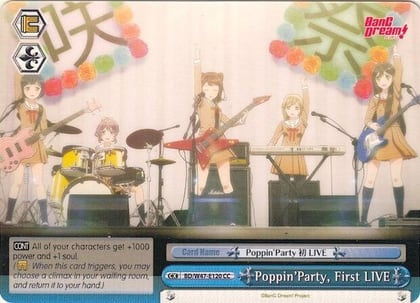 Poppin'Party, First LIVE, BanG Dream! BD/W47-E120 CC