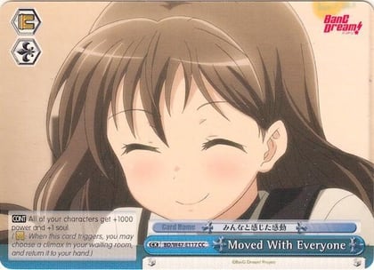 Moved With Everyone, BanG Dream! BD/W47-E117 CC