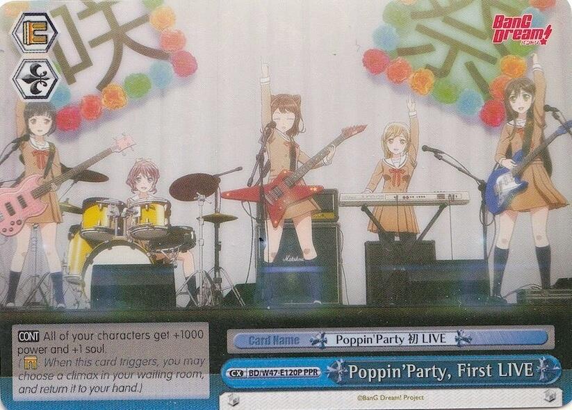 Poppin'Party, First LIVE (Parallel Foil), BanG Dream! BD/W47-E120P PPR