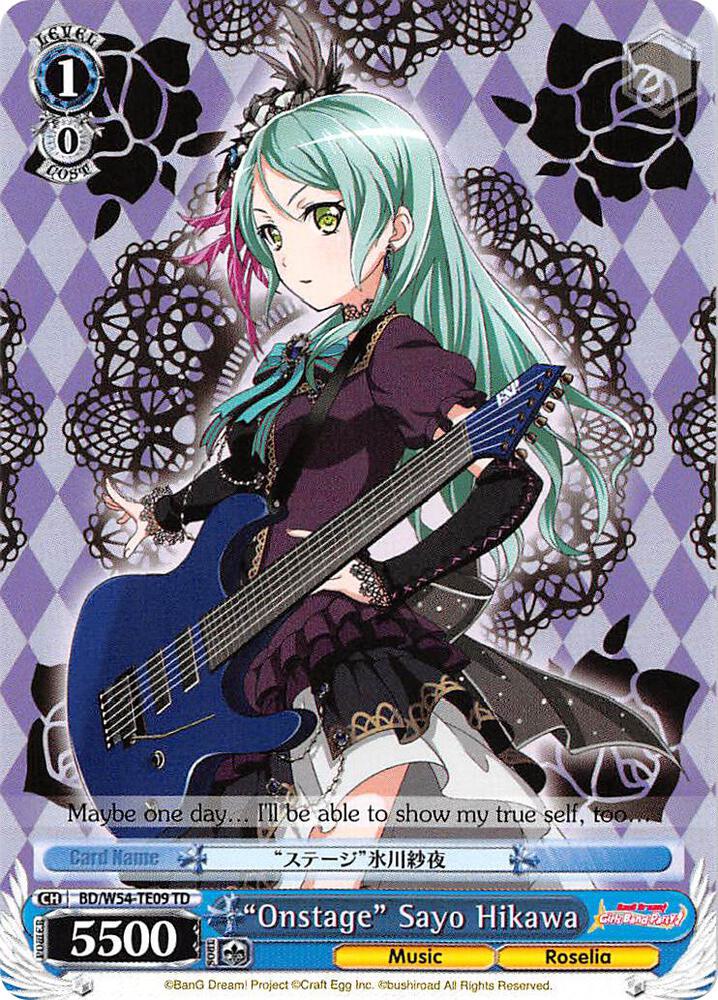 "Onstage" Sayo Hikawa, BanG Dream! Girls Band Party! BD/W54-TE09 TD