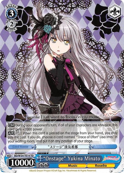 "Onstage" Yukina Minato, BanG Dream! Girls Band Party! BD/W54-TE14 TD