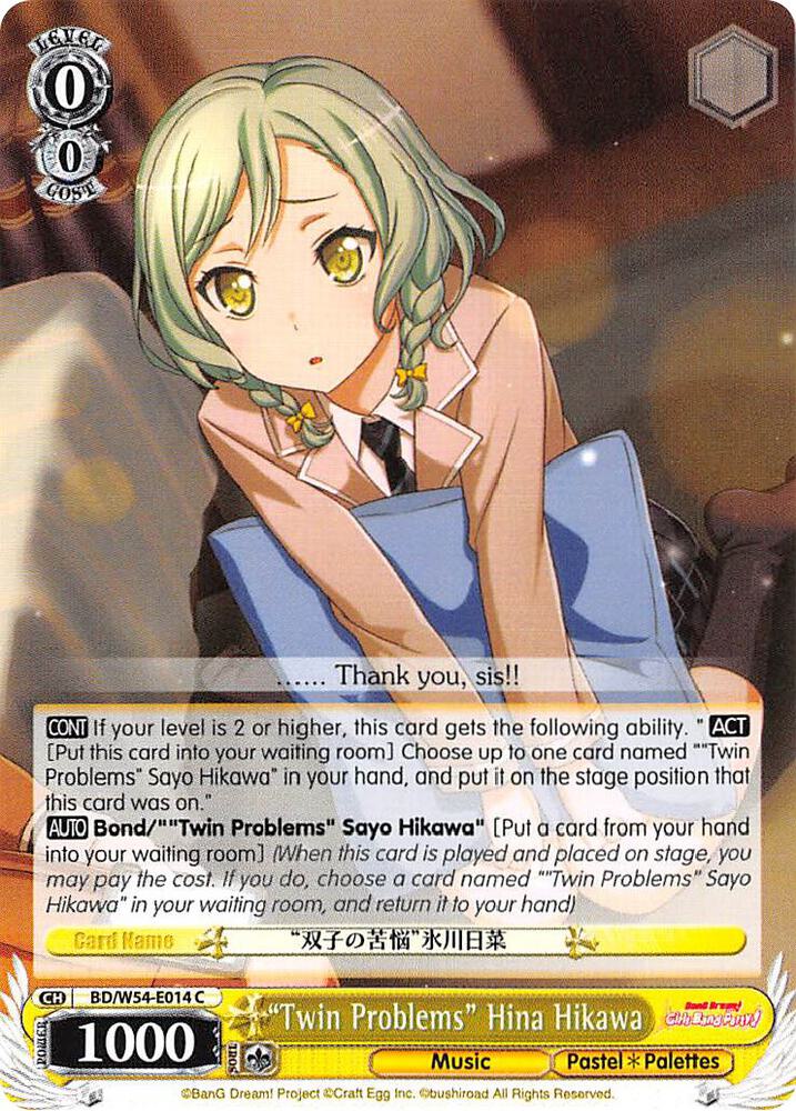"Twin Problems" Hina Hikawa, BanG Dream! Girls Band Party! BD/W54-E014 C