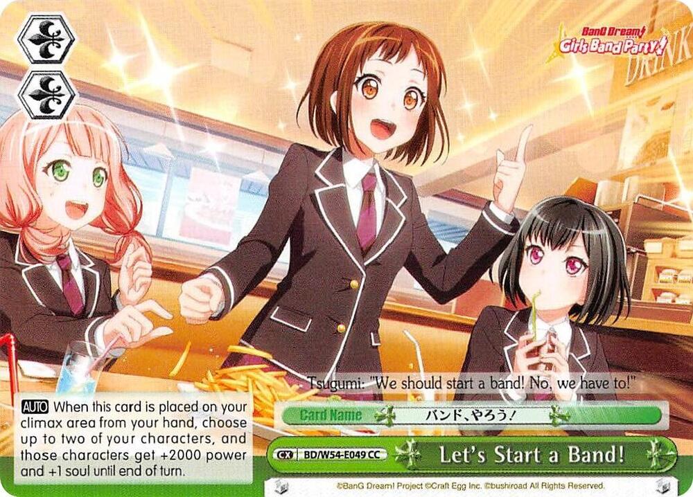Let's Start a Band!, BanG Dream! Girls Band Party! BD/W54-E049 CC