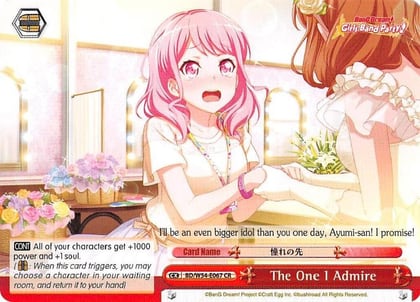 The One I Admire, BanG Dream! Girls Band Party! BD/W54-E067 CR