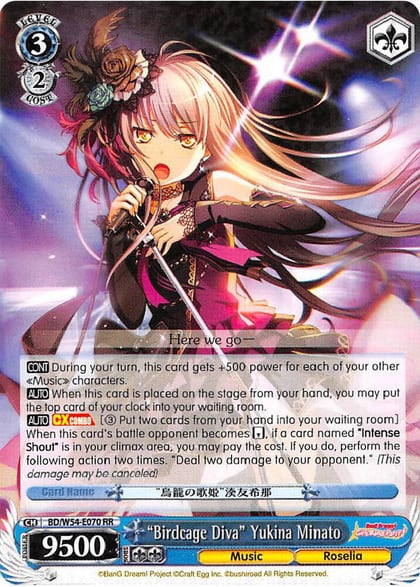 "Birdcage Diva" Yukina Minato, BanG Dream! Girls Band Party! BD/W54-E070 RR