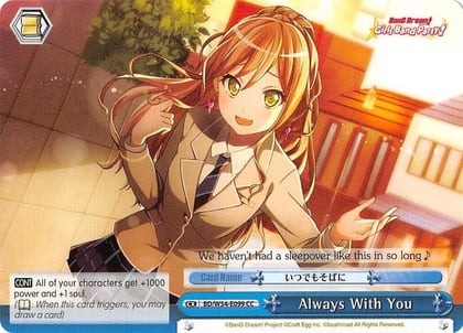 Always With You, BanG Dream! Girls Band Party! BD/W54-E099 CC