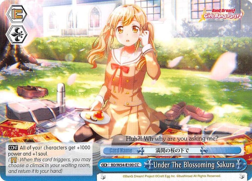 Under The Blossoming Sakura, BanG Dream! Girls Band Party! BD/W54-E100 CC