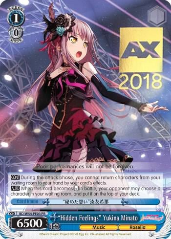 "Hidden Feelings" Yukina Minato (Anime Expo 2018 Stamped), BanG Dream! Girls Band Party! BD/W54-PE03 PR
