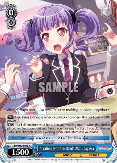 "Teatime with the Band" Ako Udagawa, BanG Dream! Girls Band Party! Vol.2 BD/W63-E075 R