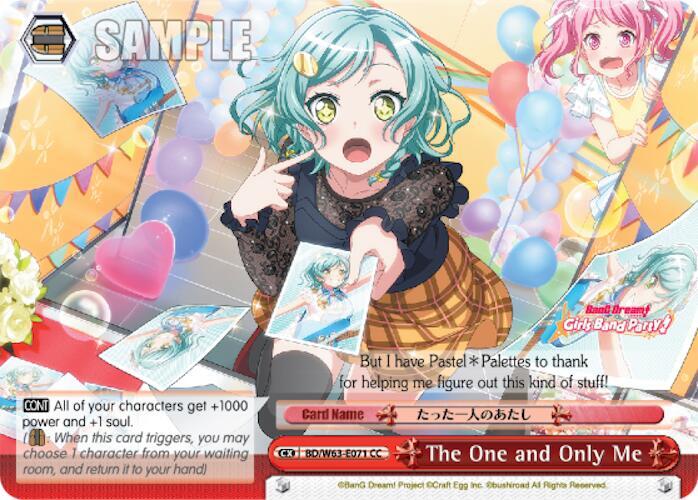 The One and Only Me, BanG Dream! Girls Band Party! Vol.2 BD/W63-E071 CC