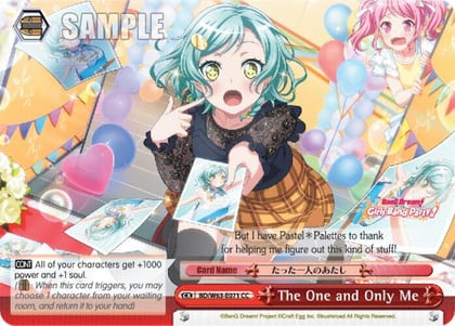 The One and Only Me, BanG Dream! Girls Band Party! Vol.2 BD/W63-E071 CC