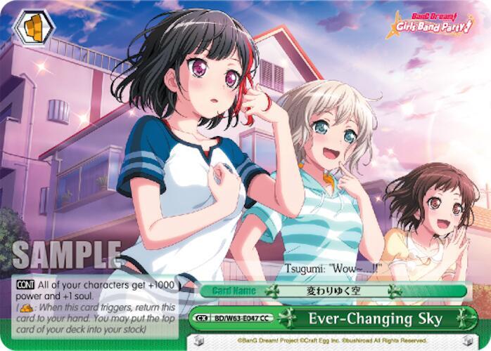 Ever-Changing Sky, BanG Dream! Girls Band Party! Vol.2 BD/W63-E047 CC