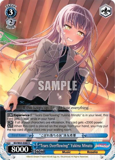 "Tears Overflowing" Yukina Minato, BanG Dream! Girls Band Party! Vol.2 BD/W63-E080 R