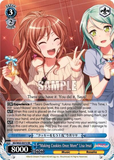 "Making Cookies Once More" Lisa Imai, BanG Dream! Girls Band Party! Vol.2 BD/W63-E073 RR