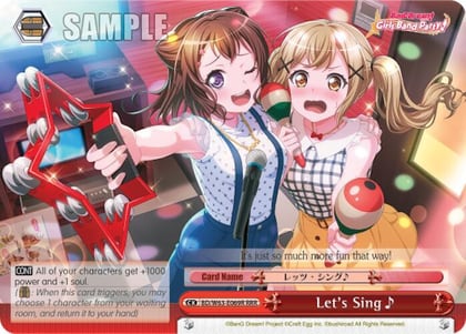 Let's Sing (RRR), BanG Dream! Girls Band Party! Vol.2 BD/W63-E069R RRR
