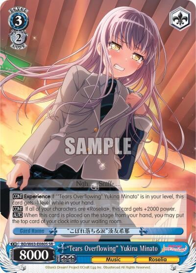 "Tears Overflowing" Yukina Minato (SR), BanG Dream! Girls Band Party! Vol.2 BD/W63-E080S SR