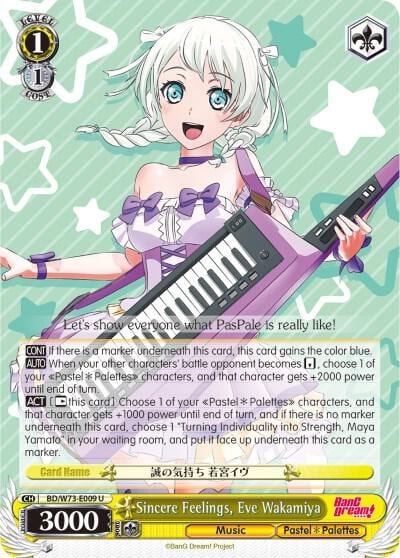 Sincere Feelings, Eve Wakamiya, BanG Dream! Vol.2 BD/W73-E009 U